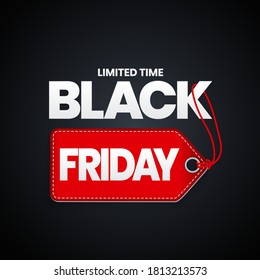 Black Friday Sale Banner Template. Vector Illustration EPS10