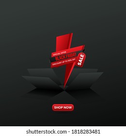 Black friday sale banner template.