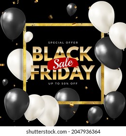Black Friday Sale Banner Template. Vector Illustration EPS10