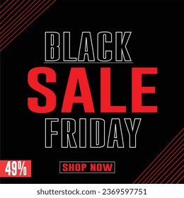 Black Friday sale banner template| black Friday social media sale banner design| Black Friday sale banner with discount details