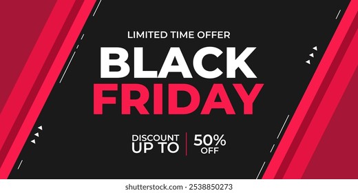 Black friday sale banner template background. Black friday special offer banner for social media or web banner. Super sale promotion for black friday sale