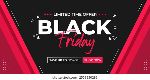 Black friday sale banner template background. Black friday special offer banner for social media or web banner. Super sale promotion for black friday sale