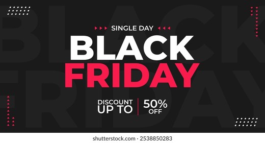 Fondo de Plantilla de Anuncio de venta de viernes negro. Anuncio de oferta especial de Black Friday para redes sociales o Anuncio de Web. Promoción de la venta estupenda para la venta negra del viernes