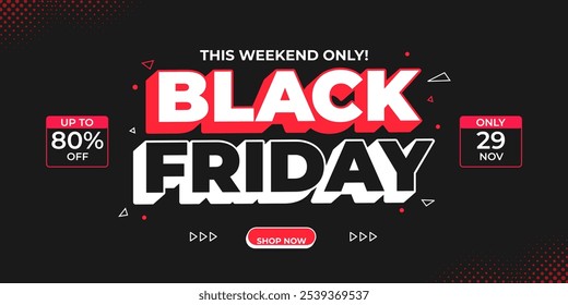 Fondo de Plantilla de Anuncio de venta de viernes negro. Anuncio de oferta especial de Black Friday para redes sociales o Anuncio de Web. Promoción de la venta estupenda para la venta negra del viernes