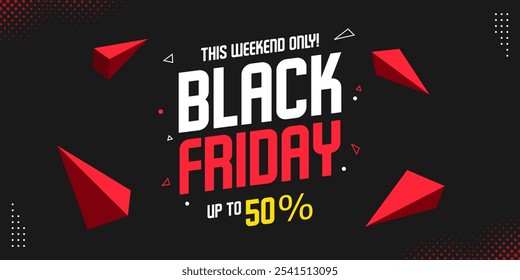 Black friday sale banner template background. Black friday special offer banner for social media or web banner. Super sale promotion for black friday sale