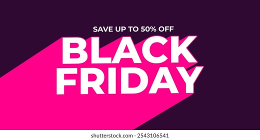 Black friday sale banner template background. Black friday special offer banner for social media or web banner. Super sale promotion for black friday sale