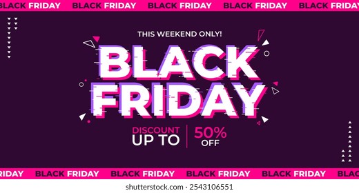 Black friday sale banner template background. Black friday special offer banner for social media or web banner. Super sale promotion for black friday sale