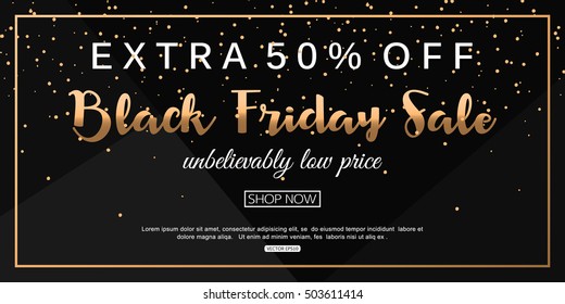Black Friday Sale Banner Template for shopping, mobile devices, online shop. Vector illustration eps 10 format.