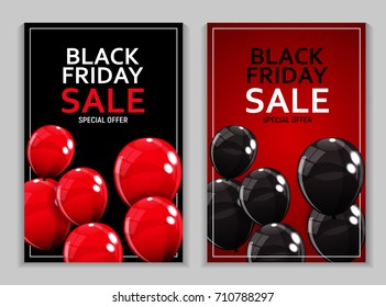 Black Friday Sale Banner Template. Vector Illustration EPS10