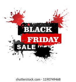 Black Friday Sale banner text with water splash concept
