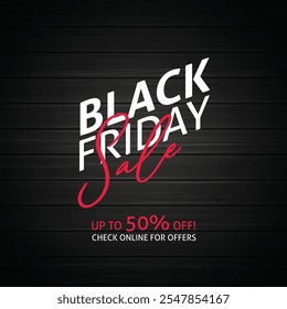 Black Friday sale banner. Typography banner For Black Friday. modern minimal abstract background