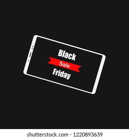 Black friday sale banner. Vector illustration. Flat design