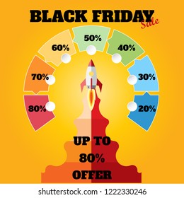 black friday sale banner vector