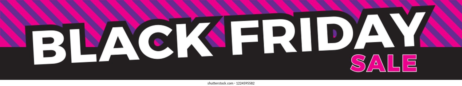 Black Friday Sale banner. Vector banner for shops, web.  Vector Illustration EPS10