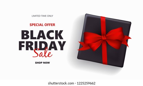 Black Friday sale banner. Sale vector illustration template for website and mobile website development, email and newsletter design, marketing material.