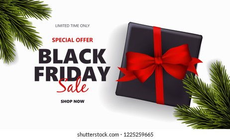 Black Friday sale banner. Sale vector illustration template for website and mobile website development, email and newsletter design, marketing material.