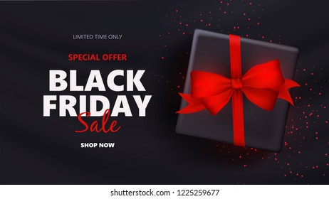 Black Friday sale banner. Sale vector illustration template for website and mobile website development, email and newsletter design, marketing material.