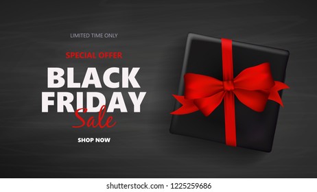 Black Friday sale banner. Sale vector illustration template for website and mobile website development, email and newsletter design, marketing material.
