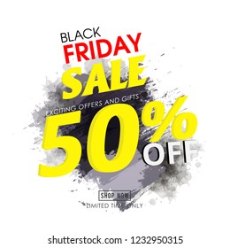 Black Friday sale banner vector illustration