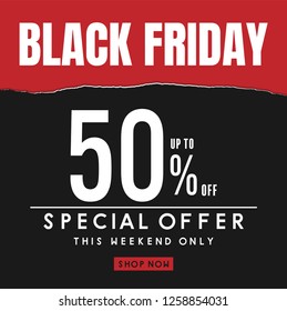 black friday sale banner vector