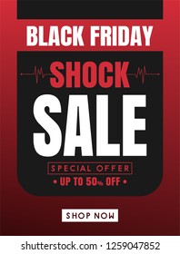 black friday sale banner vector