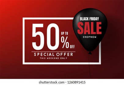 black friday sale banner vector