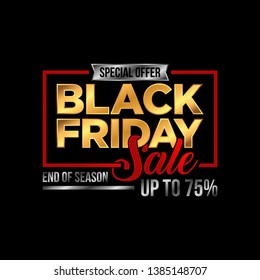 Black Friday Sale Banner Vector Template Illustration Design. Vector EPS 10.