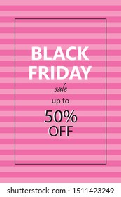 Black Friday sale banner. Vector illustration.