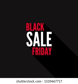 Black friday sale banner.  Vector advertising illustration on  black background.