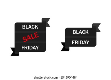 Black friday sale banner. Vector illustration in flat design