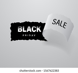 Black Friday sale banner. Vector illustration.