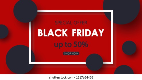 Black friday sale banner. Vector banner EPS10