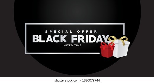 Vector de banner de venta del viernes negro