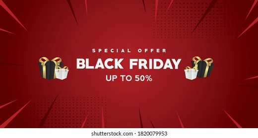 Black friday sale banner vector