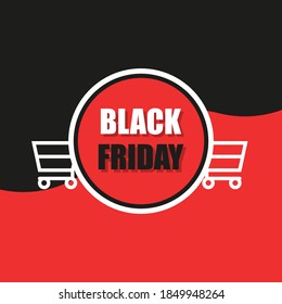 Black friday Sale banner. Vector illustration in flat design