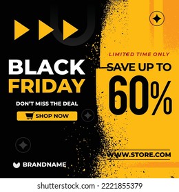 Black friday sale banner vector