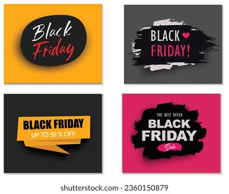 Black friday sale. Banner vector illustration 