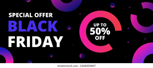 Black Friday sale banner. Vector for product promotion and marketing on black friday