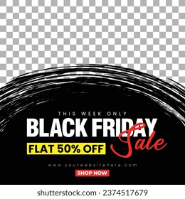 Black Friday Sale Banner Vector Graphic - Mega Discounts