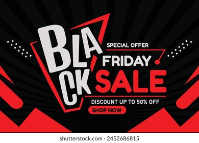 Black Friday sale banner vector poster, perfect for shopping deals and discounts. Don't miss out on our special offers this holiday season