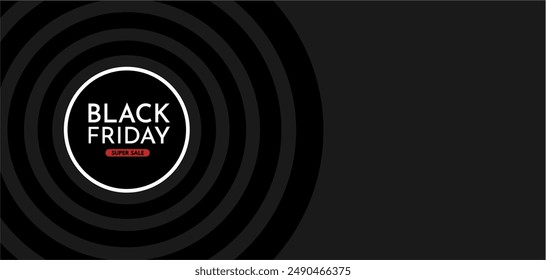 Black Friday sale. Banner , black vector background with free misc, copy space.
