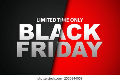 Black Friday sale banner. Vector illustration.