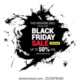 Black Friday Verkauf Banner Vektorgrafik-Design