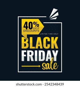 Black Friday Sale Banner Vektor