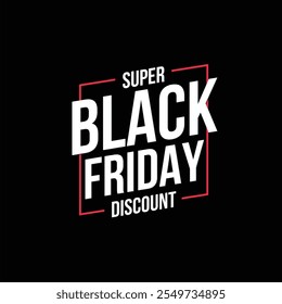 Black Friday Sale Banner. Vector. Post. Story