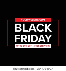 Black Friday Sale Banner. Vector. Post. Story