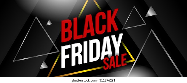 Black friday sale banner. Vector illustration
