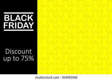 Black friday sale. Banner. Vector illustration