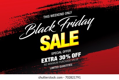 Black friday sale banner vector illustration