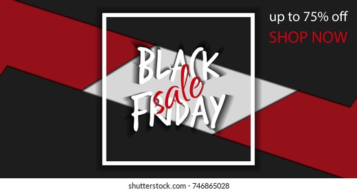 Black Friday sale banner. Vector illustration. EPS10